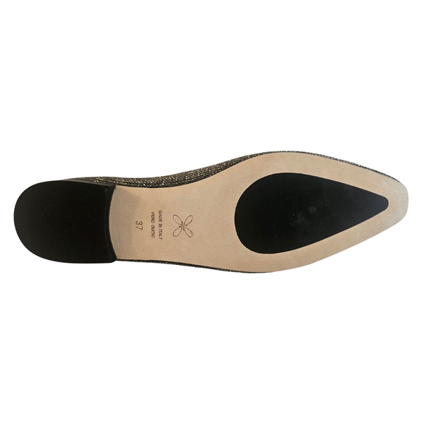 Prosperine, Ballerina mit Strass in Taupe