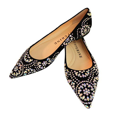 Prosperine, Ballerina in Schwarz mit Strass