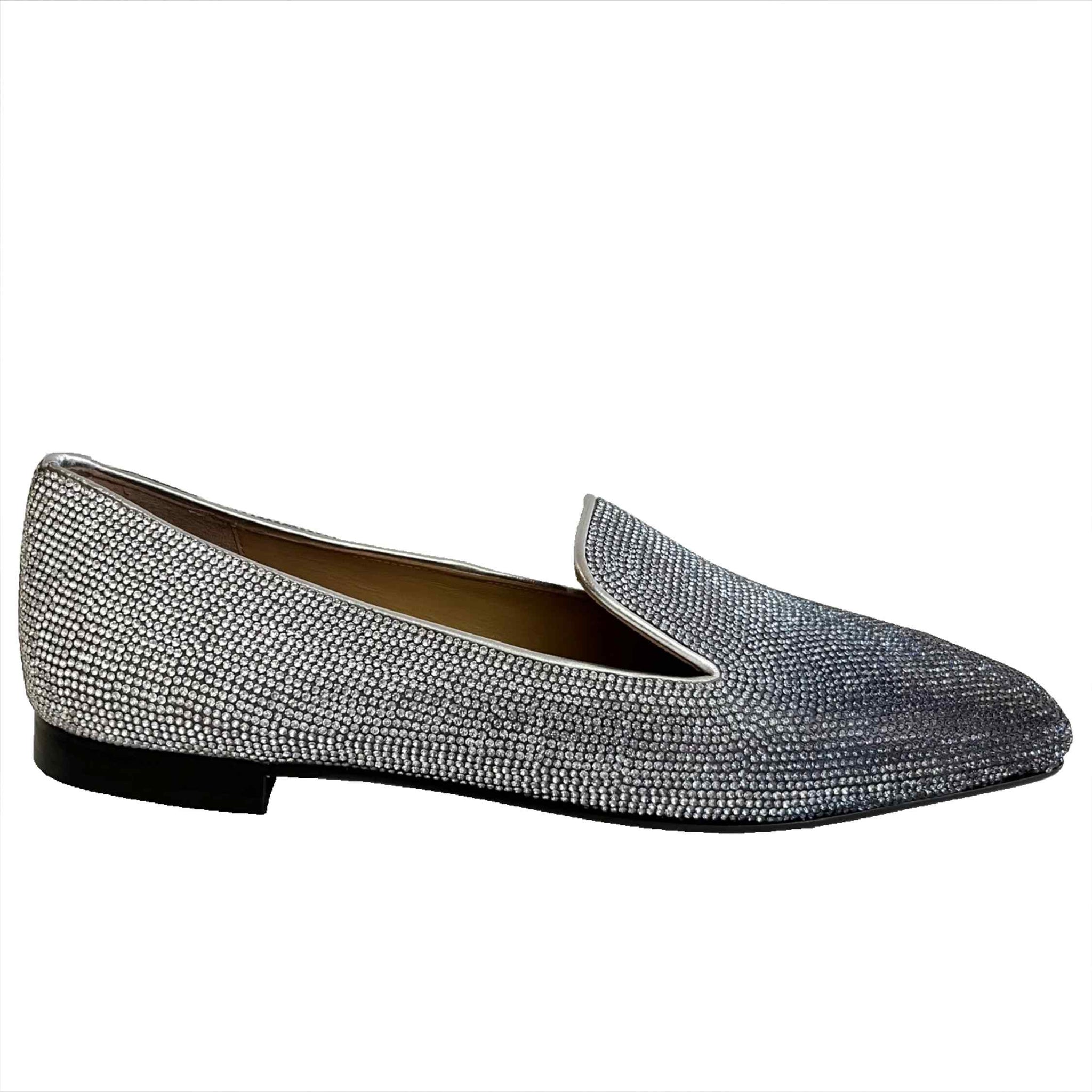 Prosperine, Loafer mit Strass in Grau-Silber