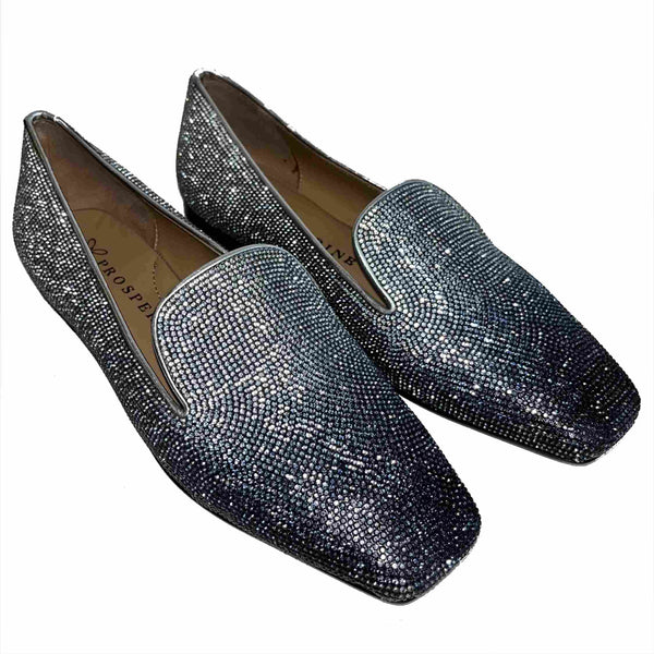 Prosperine, Loafer mit Strass in Grau-Silber