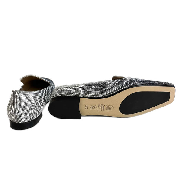 Prosperine, Loafer mit Strass in Grau-Silber