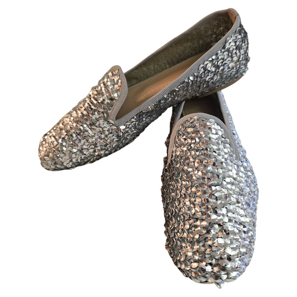 Prosperine, Slipper mit Pailetten in Silber
