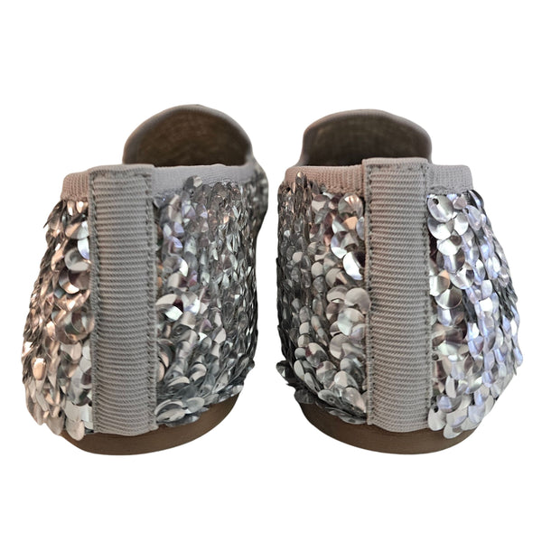 Prosperine, Slipper mit Pailetten in Silber