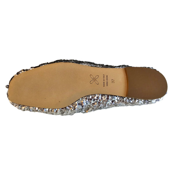 Prosperine, Slipper mit Pailetten in Silber
