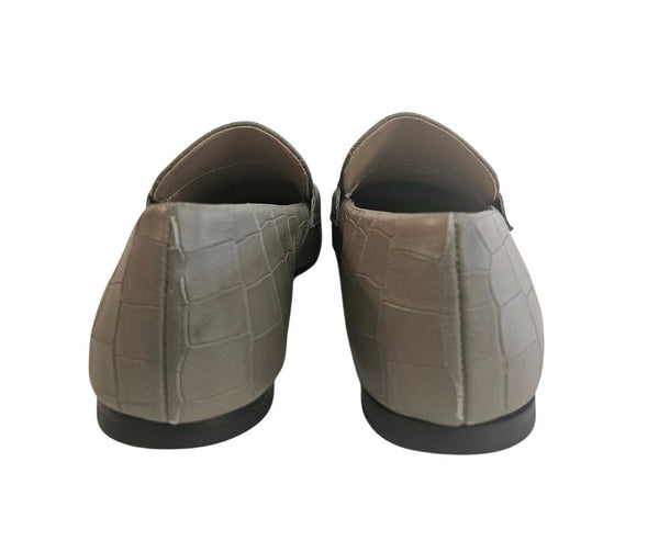 Prosperine, Slipper mit Crocoprägung in Taupe