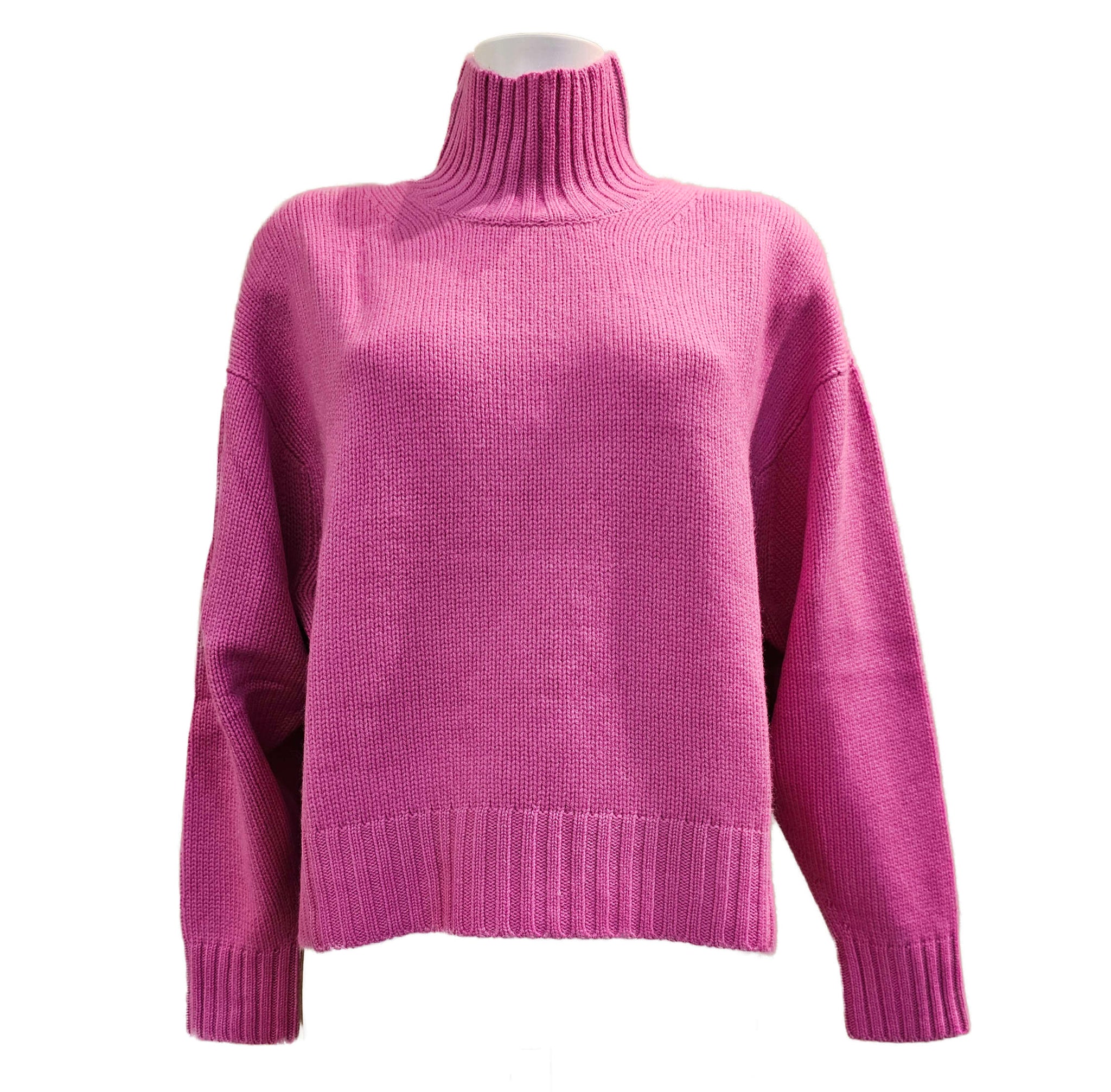 Pur Schön, Cashmere-Pullover mit Turtleneck in Pink