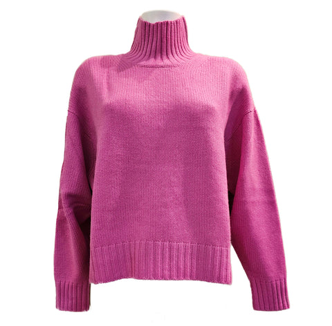 Pur Schön, Cashmere-Pullover mit Turtleneck in Pink