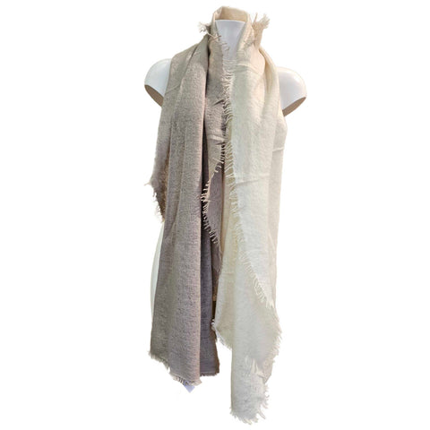 Pur Schoen, Cashmere Schal in Ombre Nougat-Natural