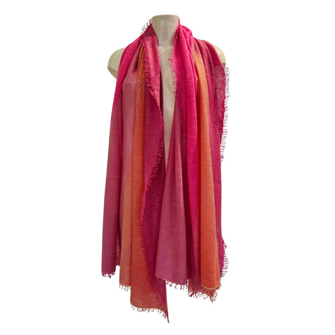 Pur Schoen, Cashmere Schal, Harlequin Neon Pink Hummer
