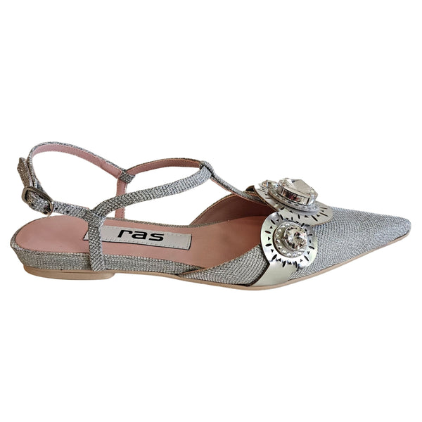 RAS, Flat-Sling in Silber mit Schmucksteinen
