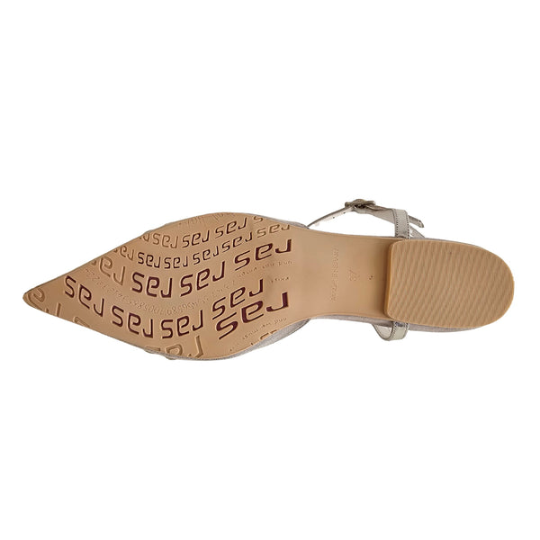 RAS, Flat-Sling in Silber aus Wildleder