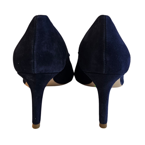 Fabio Rusconi, Pumps aus Wildleder in Dunkelblau