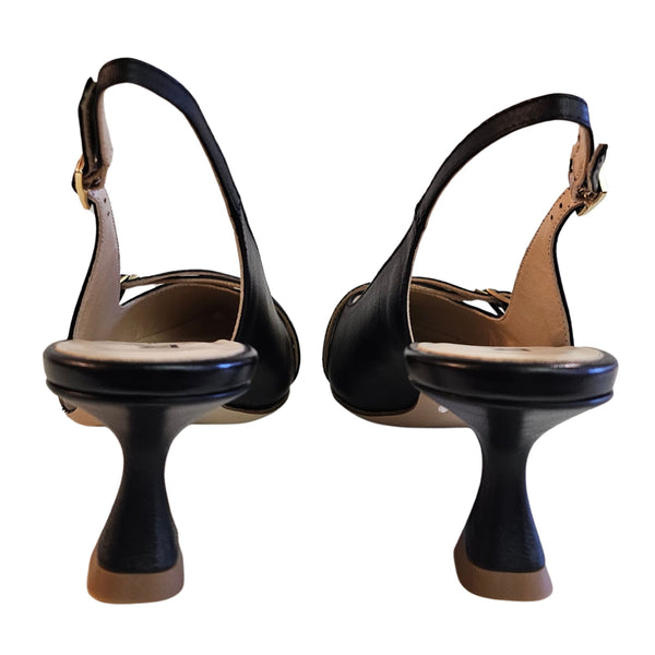 Fabio Rusconi, schwarzer Slingpumps aus Nappaleder