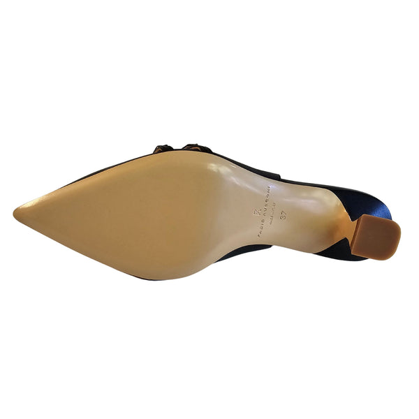 Fabio Rusconi, schwarzer Slingpumps aus Nappaleder