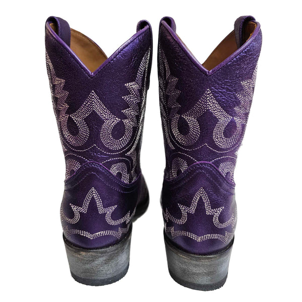 Sendra, handgearbeitete Cowboystiefelette in Lila