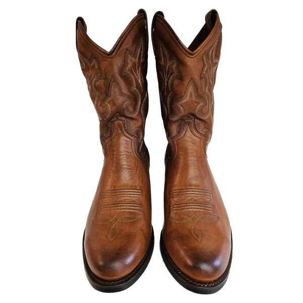 Sendra, hangearbeiteter Cowboystiefel in Cognac