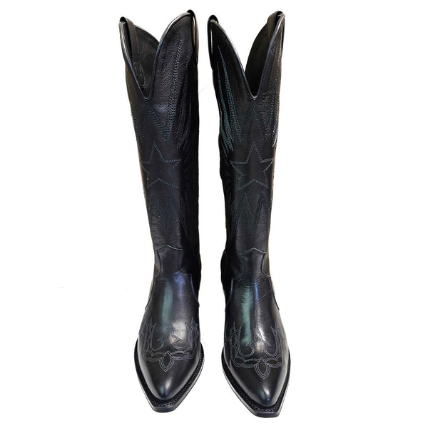 Sendra, Cowboystiefel in Schwarz, handgearbeitet