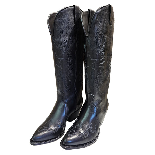 Sendra, Cowboystiefel in Schwarz, handgearbeitet