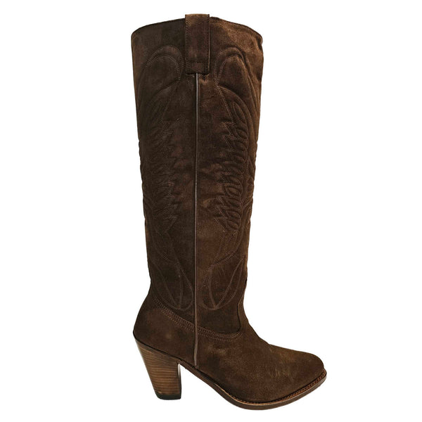 Sendra, Cowboystiefel in Schokoladenbraun, handgearbeitet – Schuhe