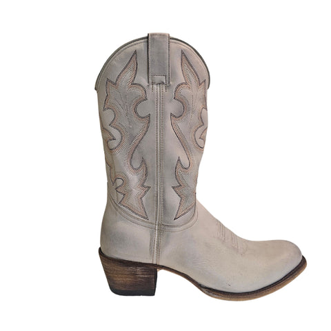 Sendra, hangearbeiteter Cowboystiefel in hellem Greige