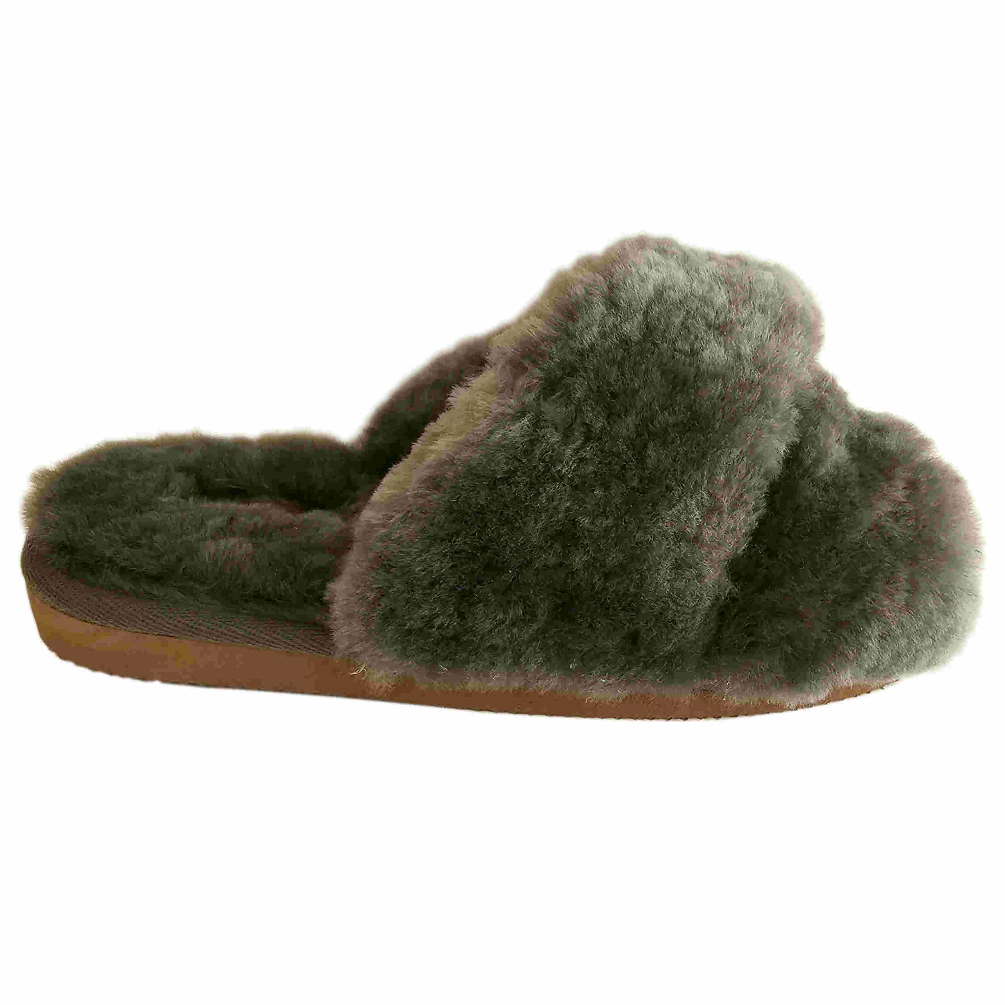 Shepherd, Lovisa, Fellpantolette in Olive