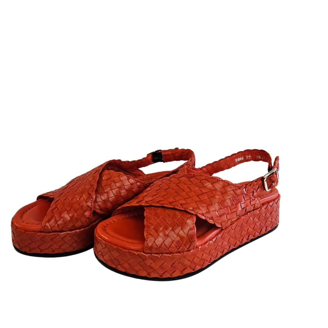 Pons Quintana, Flechtsandalette in Orange