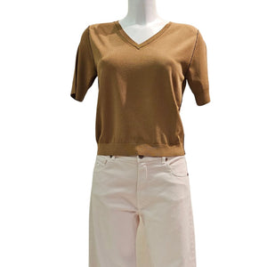 Vanisé, Kurzarmpullover in Nougat