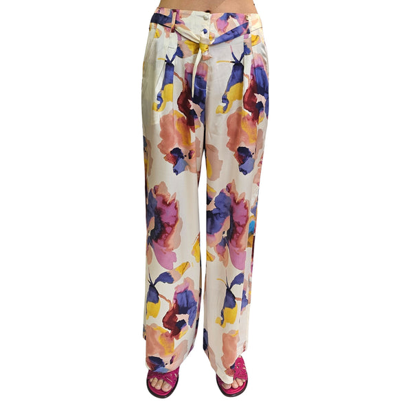 Joyce & Girls, Seidenhose mit Blumenprint