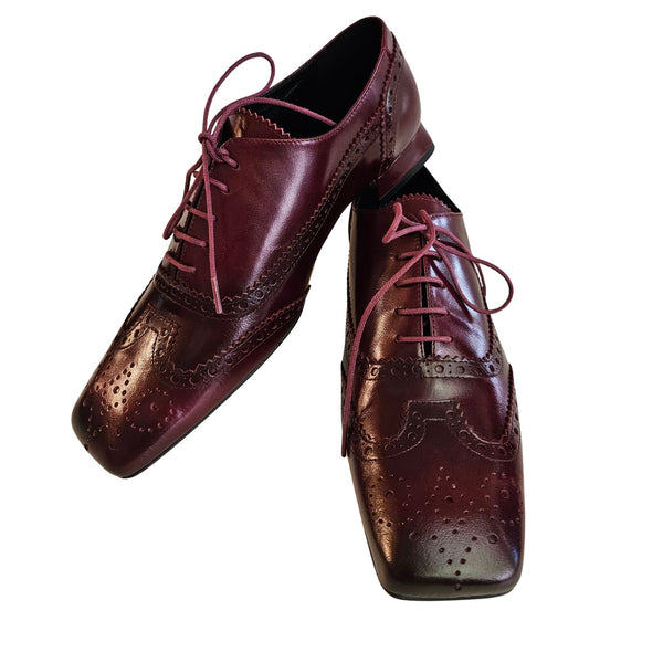Zinda, Schnürschuh in Bordeauxrot