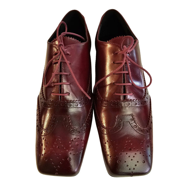 Zinda, Schnürschuh in Bordeauxrot