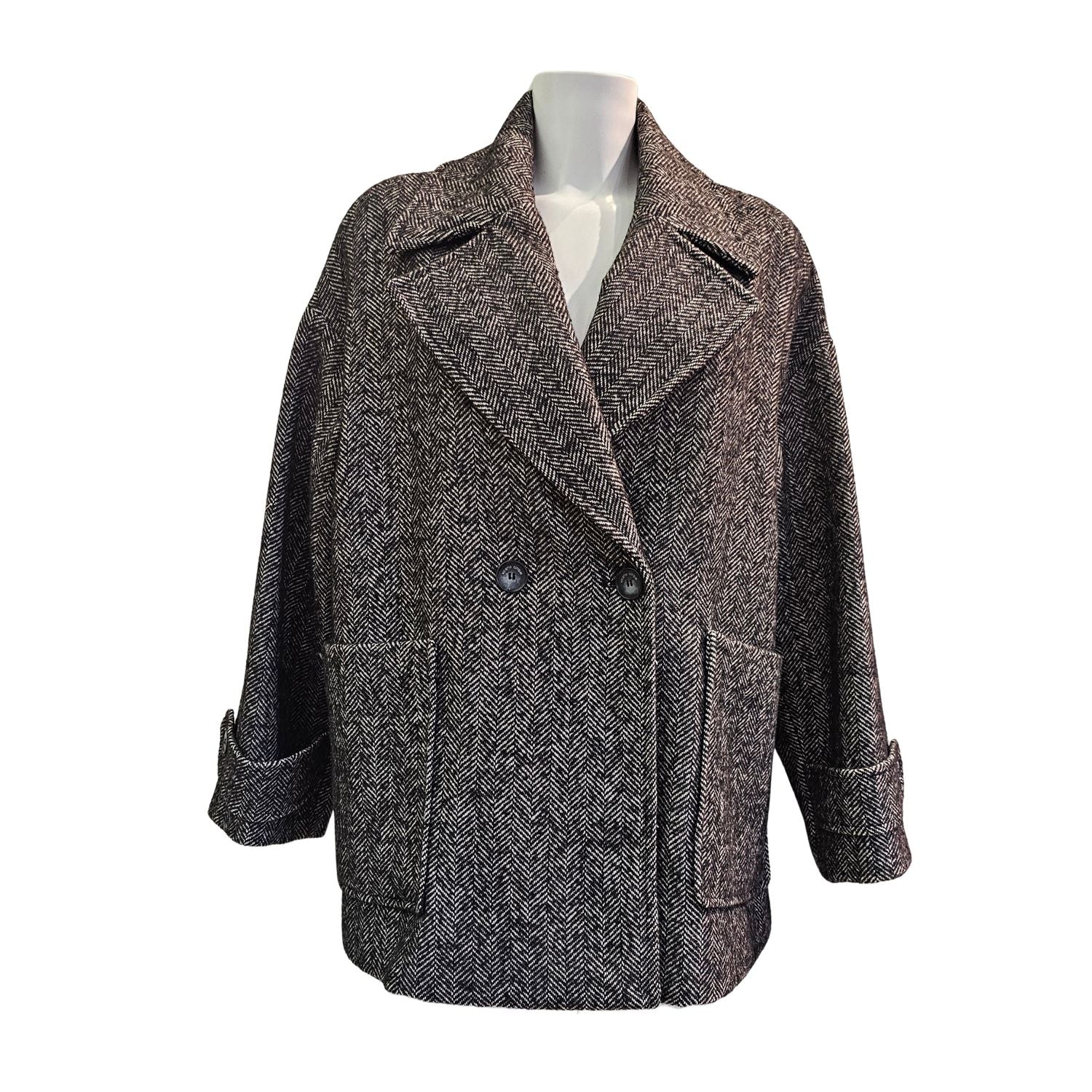 Vicario Cinque, CINETTA, Jacke in Fischgrätmuster