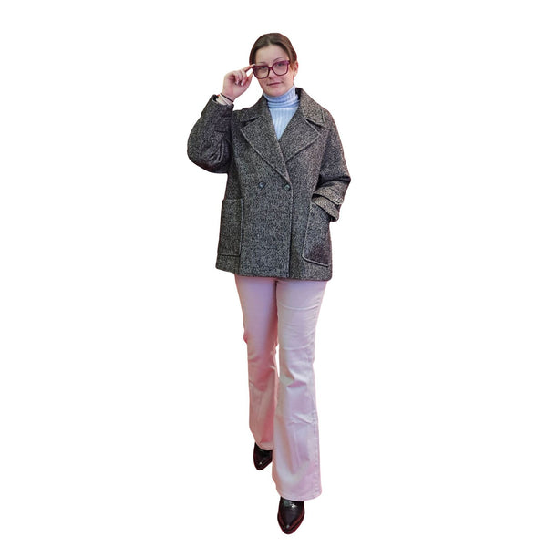 Vicario Cinque, CINETTA, Jacke in Fischgrätmuster