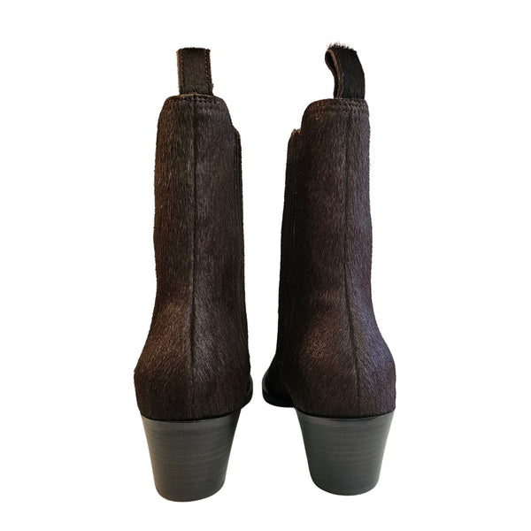 Lola Cruz, Cowboy Chelsea Stiefelette aus Ponyfell in Braun