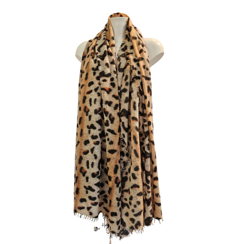 Pur Schoen, Cashmere Schal, Leo Orange Black