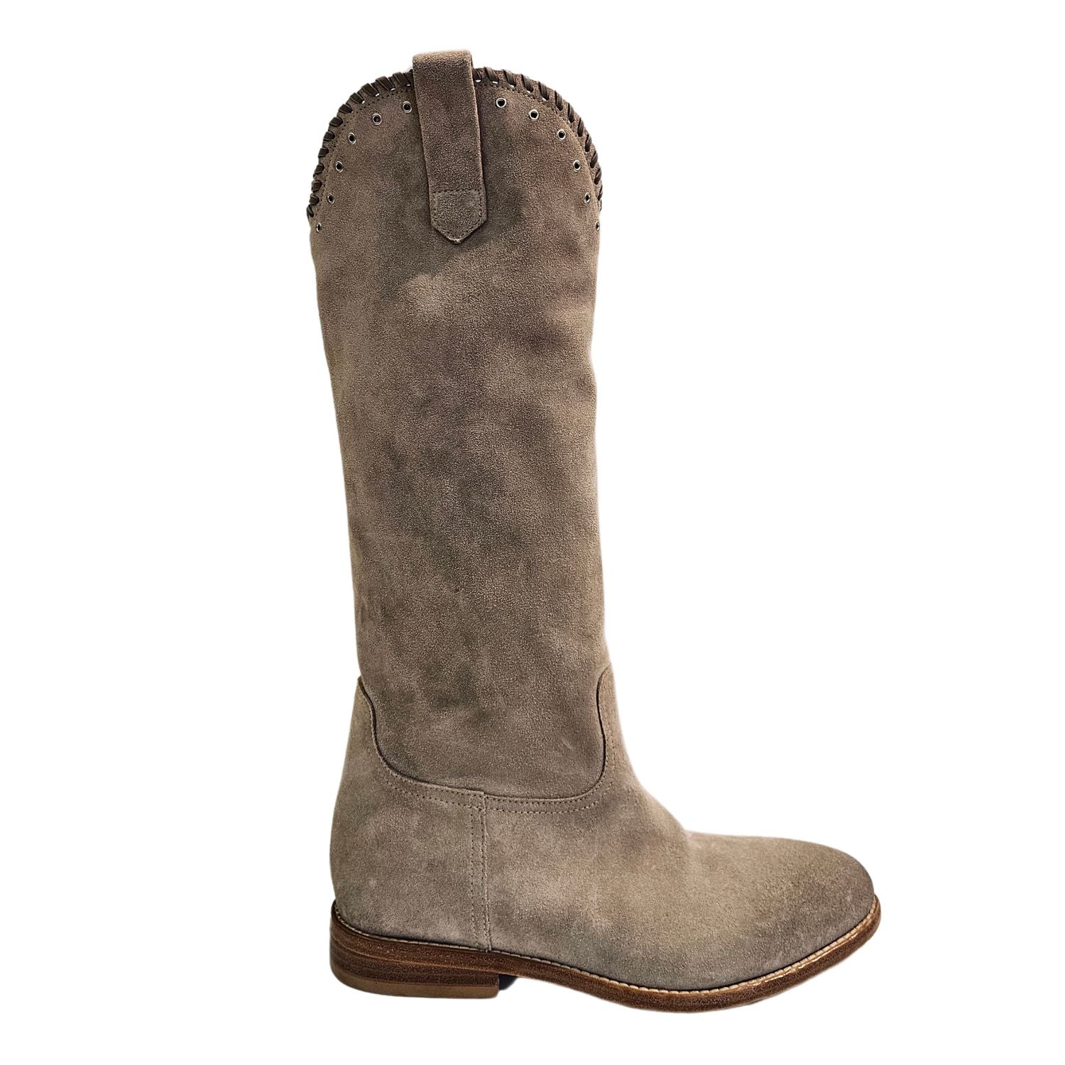 Strategia, sandfarbener Sommerstiefel aus Wildleder