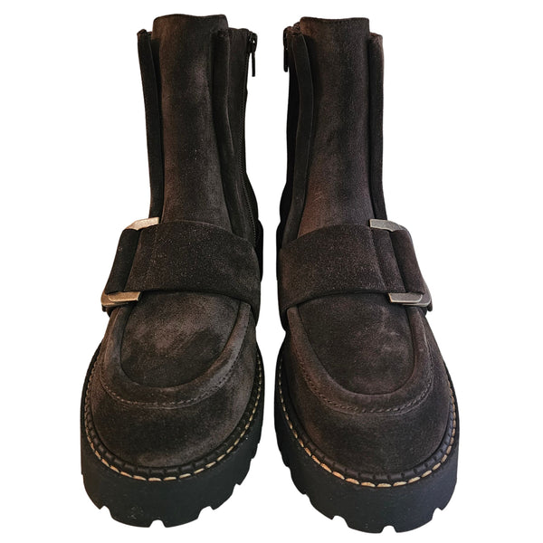 Truman´s, Wildleder Stiefelette in Braun mit Spange