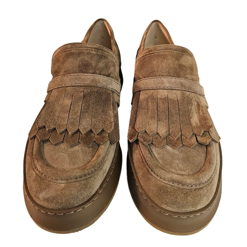 loafer handschuh Truman´s, cognacfarbener Wildleder-Loafer mit Tassel – Schuhe by Milliways
