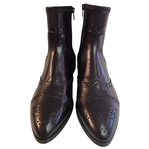 Truman´s, Nappaleder Stiefelette in Braun mit Lochmuster