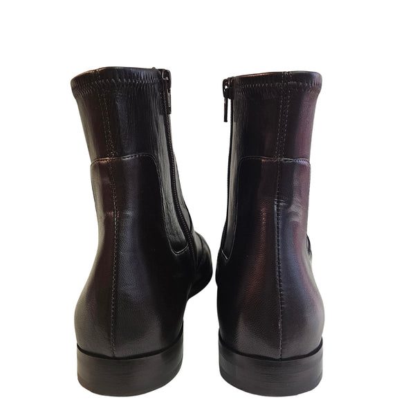 Truman´s, Nappaleder Stiefelette in Schwarz mit Lochmuster