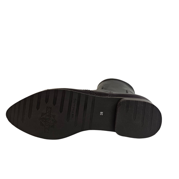 Truman´s, Nappaleder Stiefelette in Schwarz mit Lochmuster