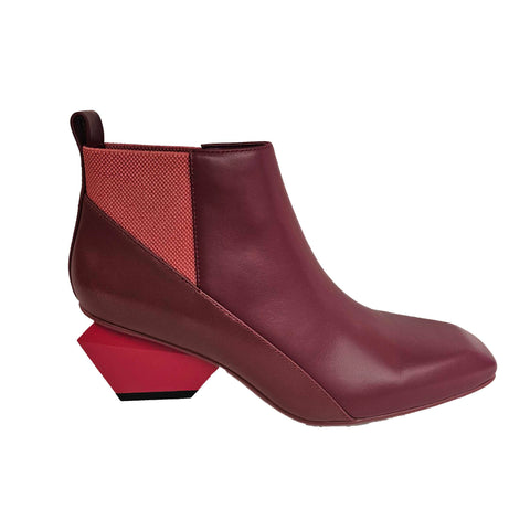 United Nude, Jacky, Stiefelette in Cranberry-Tönen