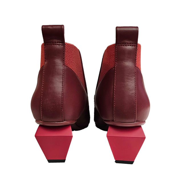 United Nude, Jacky, Stiefelette in Cranberry-Tönen