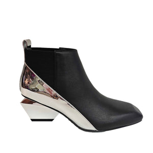 United Nude, Jacky X, Stiefelette in Schwarz und Metallic