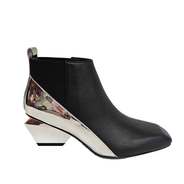United Nude, Jacky X, Stiefelette in Schwarz und Metallic