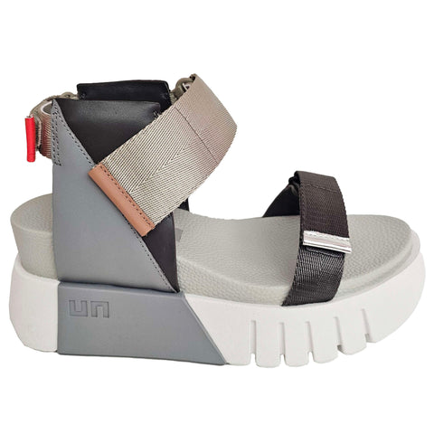 United Nude, Delta Run, Plateau-Sandale in Grau-Weiß