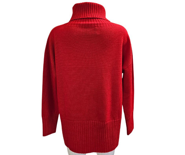 Vanisé, Rollkragenpullover in Rot