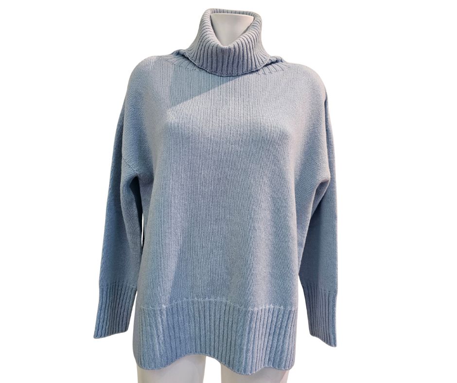 Vanisé, Rollkragenpullover in Hellblau