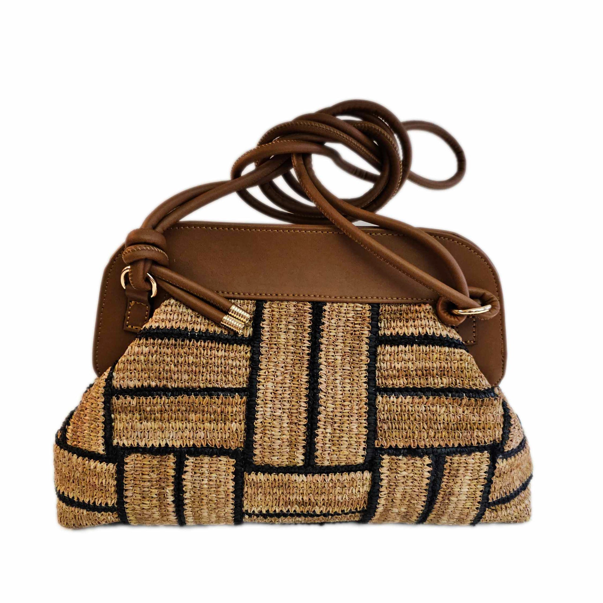 VIAMAILBAG in Cognac mit schwarzem Muster