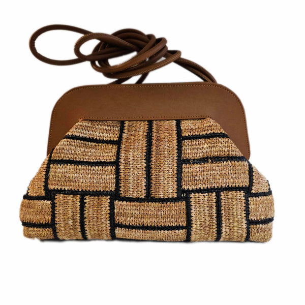 VIAMAILBAG in Cognac mit schwarzem Muster
