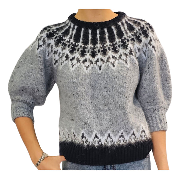 Vanisé, Norweger Pullover in Blau/Grau